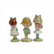 Beswick Joan Walsh Anglund figurines to include Girl With Flowers, Girl With Doll & Boy With