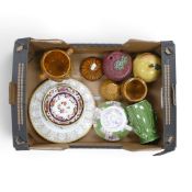Sylvac storage jars to include onion, beetroot, celery etc, together with Mason's Mandalay coffee