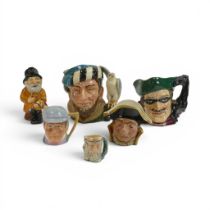 A collection of Royal Doulton, Beswick and other character jugs. (6)