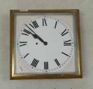 Wooden Framed Clock, Roman Numerals With Box Effect Back (Not Tested) Front Measures: H 36cm x W