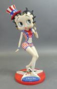 GP Securities Betty Boop Uncle Sam resin figure . H:-38cm