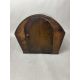 Oak cased late Art Deco period mechanical mantle clock, key and pendulum present, width 26cm. - Image 3 of 3