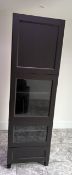 A pair of modern display cabinets with 3 cupboards & 1 draw with matching left and right door