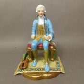 Wolfgang Amadeus Mozart figurine by Reg Johnson Studio Potter, height 20cm.