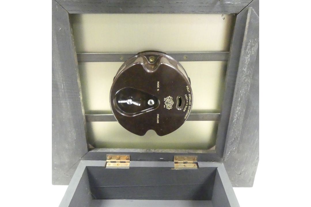 Wooden Framed Clock, Roman Numerals With Box Effect Back (Not Tested) Front Measures: H 36cm x W - Image 3 of 3