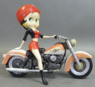 GP Securities Betty Boop Motorbike resin figure 2002 . H:-25cm