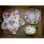Emma Bridgewater ceramics to include a Dandelion pattern egg, a Halloween Pumpkins 21.5cm plate