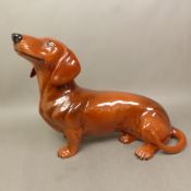 Beswick fireside model of a Dachshund, height 26cm.