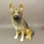 Beswick fireside model of a German Shepherd, height 35cm.
