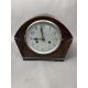Oak cased late Art Deco period mechanical mantle clock, key and pendulum present, width 26cm. - Image 1 of 3
