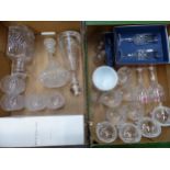 Royal Albert crystal glasses, further glasses, together with a Royal Doulton crystal decanter,