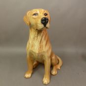 Beswick fireside model of a Golden Labrador, height 34cm.