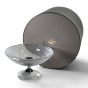 Daniel Swarovski Footed Large Crystal Bowl Centrotavola Mendini Centrepiece. Art 9980 No 000001.