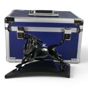Swarovski Large Black Bull (660034) retired 2005. Limited Edition 0177/1000, designed by Adi Stocker