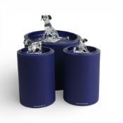 Swarovski Crystal Family of Dalmatians to include:- Mother(628948), Sitting Puppy (628909), Standing