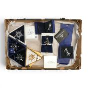 Swarovski Crystal Christmas hanging decorations to include:- Singing Angel (904989) retired 2007