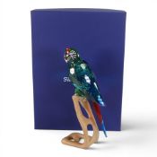 Swarovski Crystal Paradise Macaw (685824) retired 2011 designed by Roland Schuster presented in