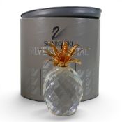 Swarovski Crystal Pineapple (010044) retired 2007 designed by Max Schreck. Faceted clear crystal