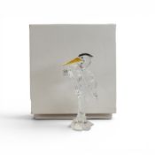 Swarovski Crystal Black Crested Heron with Amber coloured Beek (221627) retired 2007 designed by Adi