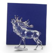 Swarovski Crystal Stag figurine (291431) retired 2011 designed by Adi Stocker in clear and frosted