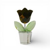 Swarovski Moments Large Tulip (662519) retired 2006 designed by Keiko Arai presented in Yellow/