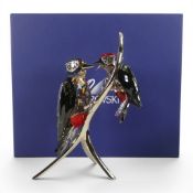 Swarovski crystal 'Silver Lake' collection Paradise Woodpeckers (957562) retired 2010 designed by