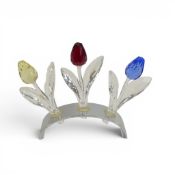 Swarovski Renewal Gifts to include:- Blue Tulip (606546) retired 2002, Red Tulip (626481) retired