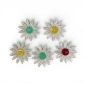 Swarovski Crystal five Marguerite Daisies to include 1999 Yellow Centre (229778), 2000 Red Centre (