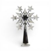 Swarovski Crystal Tree Topper (632784) retired 2005 designed by Elke Kumar presented on a Rhodium