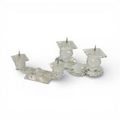 Swarovski Clear Crystal Candle Sticks presented in a large and small sizes presented with