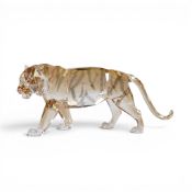 Swarovski faceted Amber Crystal 'Endangered Wildlife Tiger'(1003148) retired 2010, designed by