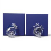 Swarovski Tang Fish (886180) retired 2007 made from clear crystal with blue accents a frosted