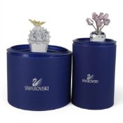 Swarovski crystal flowering cactus 'Exquisite Accents' series. (291549) retired 2005 designed by