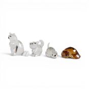 Swarovski Crystal selection to include:- Sitting Cat from Pets Corner (160799) retired 2006 designed