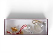 Swarovski Crystal selection to include:- Crystal Hanging Heart Ornament, faceted Crystal keyring,