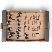 A collection of Britains vintage metal soldiers to include nine Life Guards, six Yeoman of the Guard