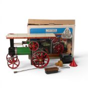 Mamod steam engine, complete with coal bucket and burner, in original box.