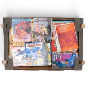 A collection of Starblazer and Commando comics, also includes a small number of books. (1 Tray)