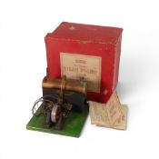 Merit model Steam Engine, twin cylinder engine, cat no.1570, in original box. Appears incomplete.