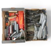 A Collection of 00 Gauge Carriages and accessories including Tri-ang, together with 0 Gauge rail