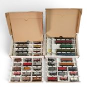 Bachmann OO gauge collectors club boxes of Freight Wagons, Vans & Tankers each box containing