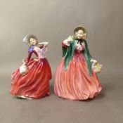 Two Royal Doulton figurines, Lady Charmian HN1949 and Autumn Breezes HN1934 (2).