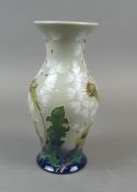 A Moorcroft vase by Rachel Bishop , with Dandelion spores, marked 1 of 2, app height 19cm, factory