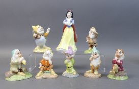 Royal Doulton Disney Showcase Character figures to include Snow White SW9, Dopey SW13, Doc SW10,
