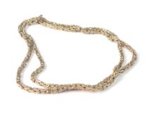9ct gold 21 inch necklace, 19.1g.