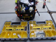 Three Stanley Fatmax tool bags/organisers and contents/partial contents (3).