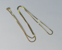 9ct gold 22 inch rope twist necklace, 3.7g.