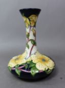 Moorcroft vase from the Harold Hillier Garden collection, by Rachel Bishop. (H: 15cm)