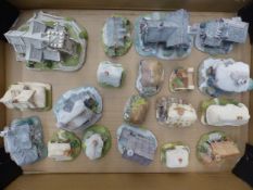 A collection of nineteen Lilliput Lane buildings, height of tallest 14cm (1 tray).