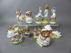 A collection of Royal Albert Beatrix Potter figures, all with BP6A backstamps. (11)